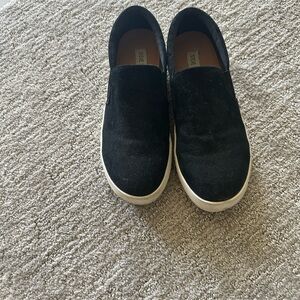 Steve Madden Black Suede Slip-On Shoes
